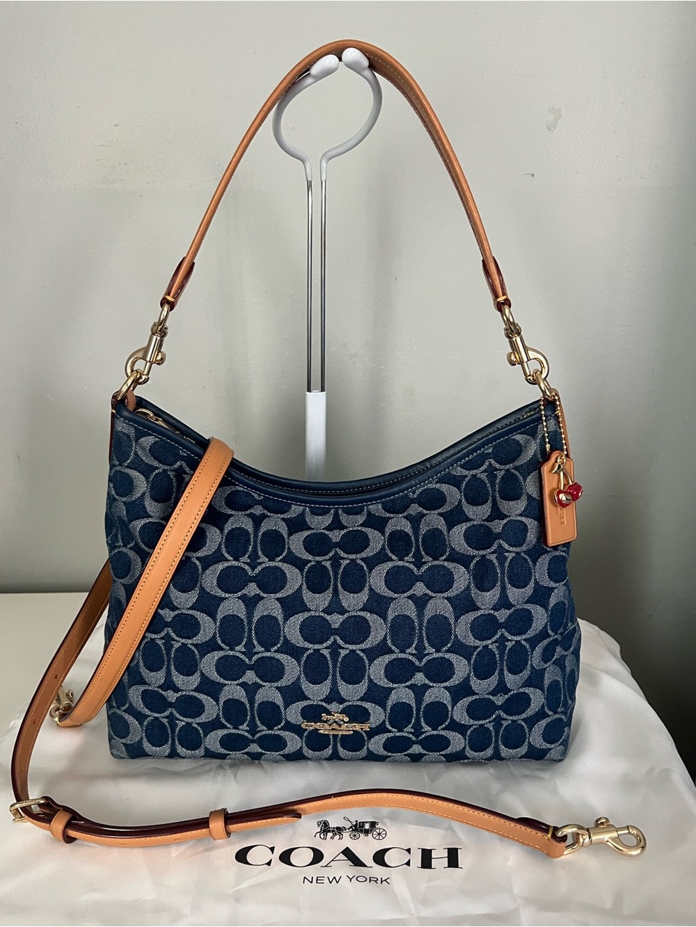 Coach Laurel Shoulder Bag In Signature Denim